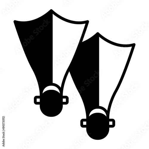 flippers icon. black fill icon