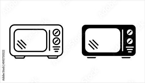 Microwave icon set. Microwave vector illustration isolated on white background.