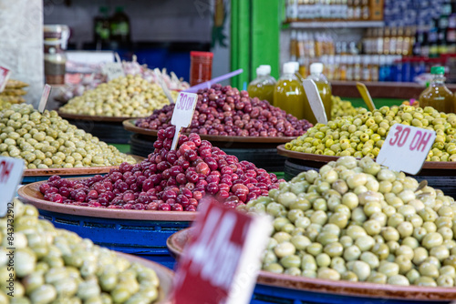 Olive Market in the Central Market in Casablanca