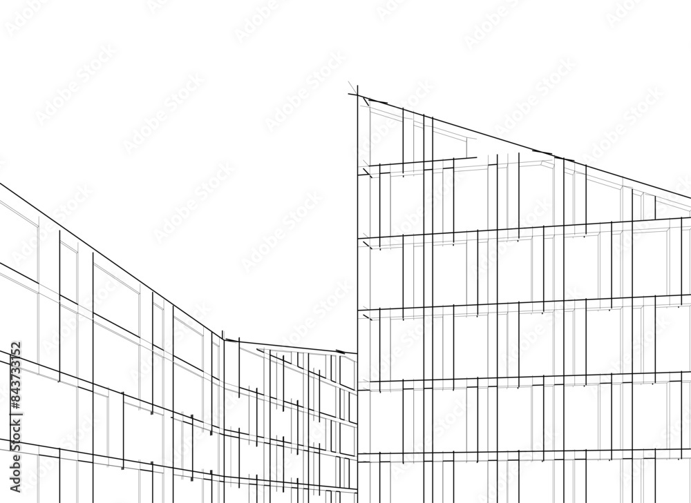 architectural drawing 3d vector illustration architectural drawing 3d vector illustration