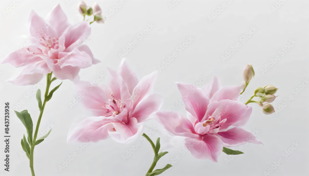 Fototapeta premium bouquet of pink lilies