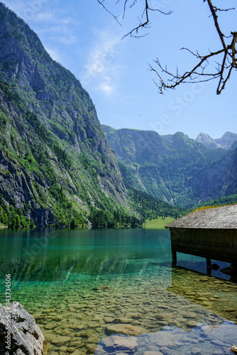 old wooden house at lake 