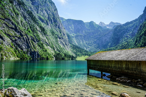 old wooden house at lake 