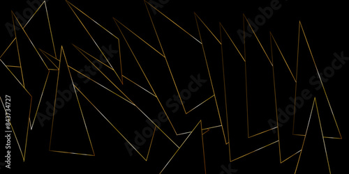 Abstract dark background of intersecting triangles in golden colors. abstract pattern, symmetrical and geometrical dark template, graphic layout, multi triangles. you can use poster adding, wallpaper,