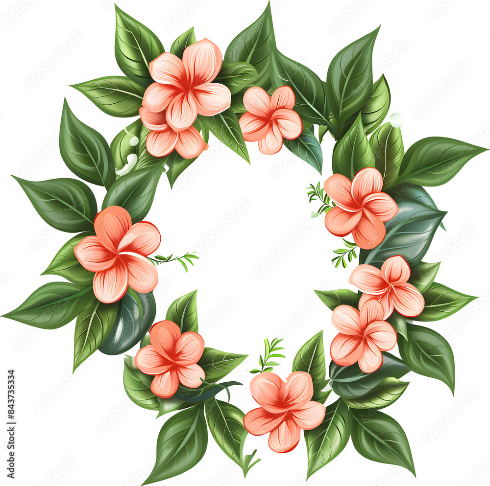 Wreath of flowers frame transparent. Watercolor Wreath of flowers frame with leaves transparent. Wreath of flowers frame transparent. Watercolor Wreath of flowers frame with leaves transparent.