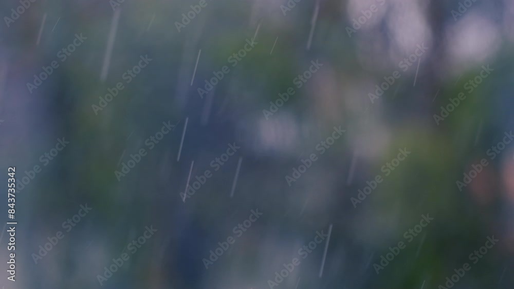 rain falling on the window surface
