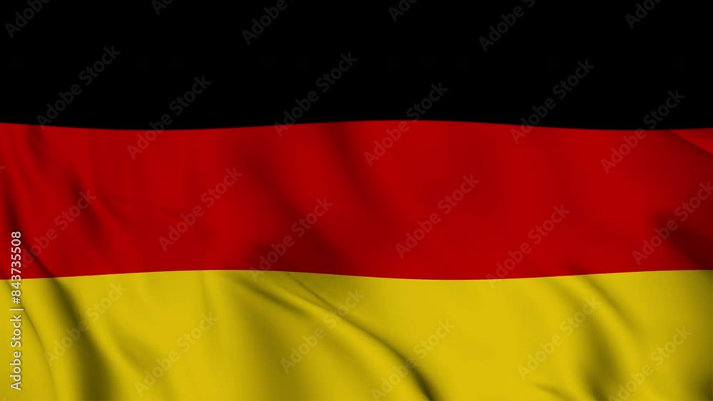 A beautiful view of the Germany flag video. 3d flag-waving video. Germany flag 4K resolution. A beautiful view of the Germany flag video. 3d flag-waving video. Germany flag 4K resolution.