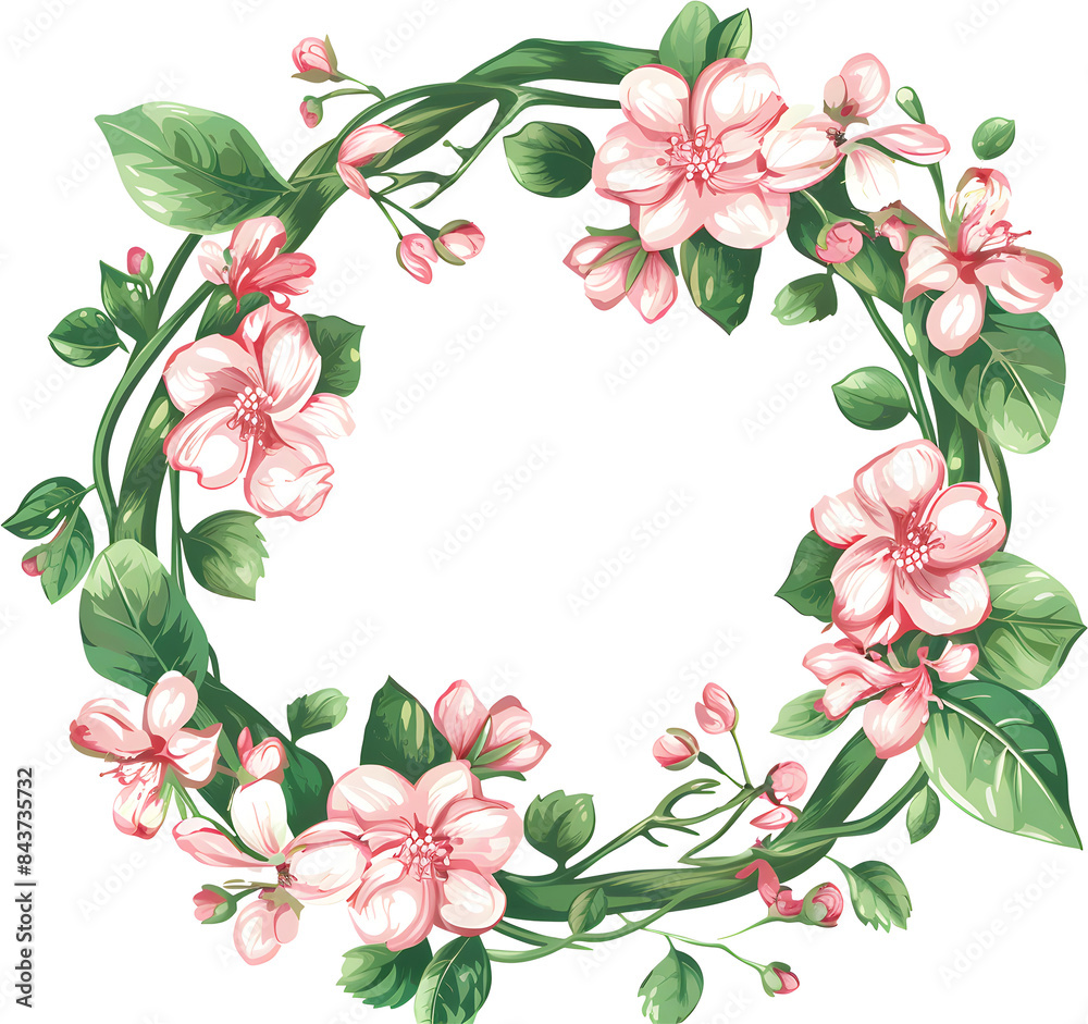 Wreath of flowers frame transparent. Watercolor Wreath of flowers frame with leaves transparent. Wreath of flowers frame transparent. Watercolor Wreath of flowers frame with leaves transparent.