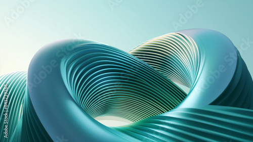 Abstract 3D Background with flowing liquid , color blue green and teal , chromatic dispersion and thin film spectral effect
, Liquid Glass Wave Seamless silver background.
