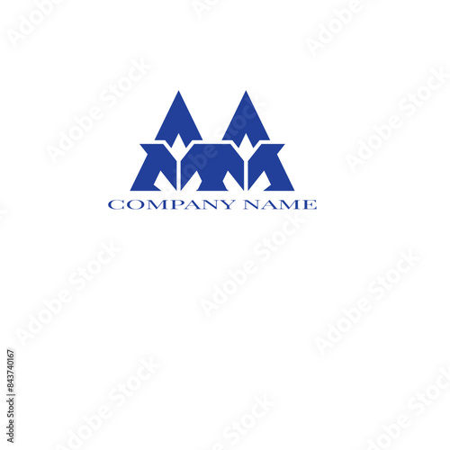 AA initial letter logo design