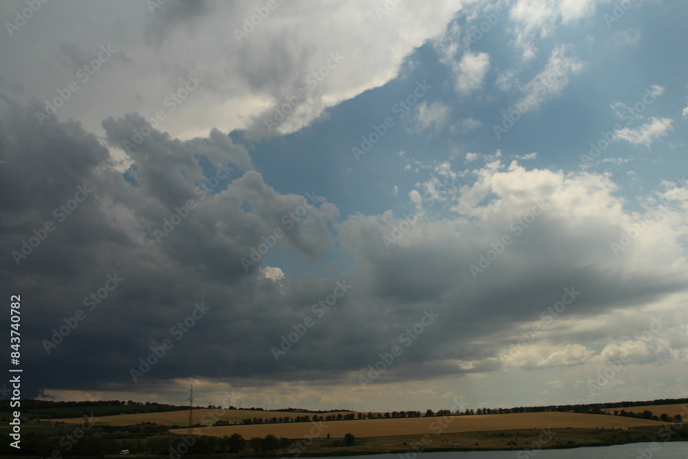 Obraz premium A large field with clouds