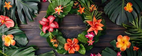 Vibrant Tropical Floral Wre...