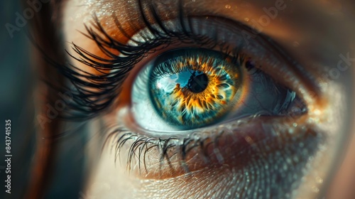 Generate an image portraying the eye's role in security