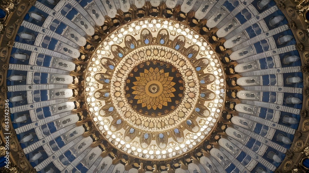 Obraz premium intricate ceiling design featuring an Islamic pattern motif