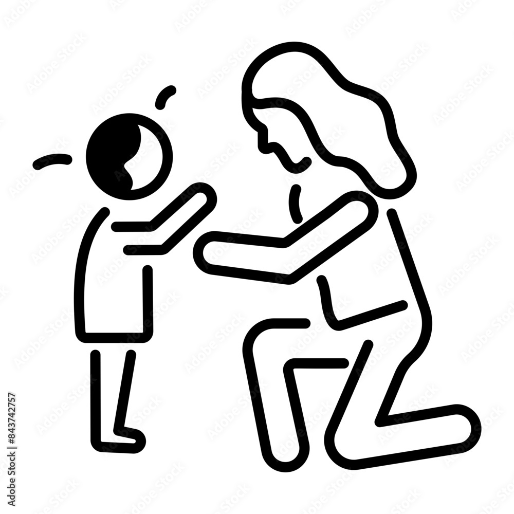 Get this line style icon of first step Get this line style icon of first step