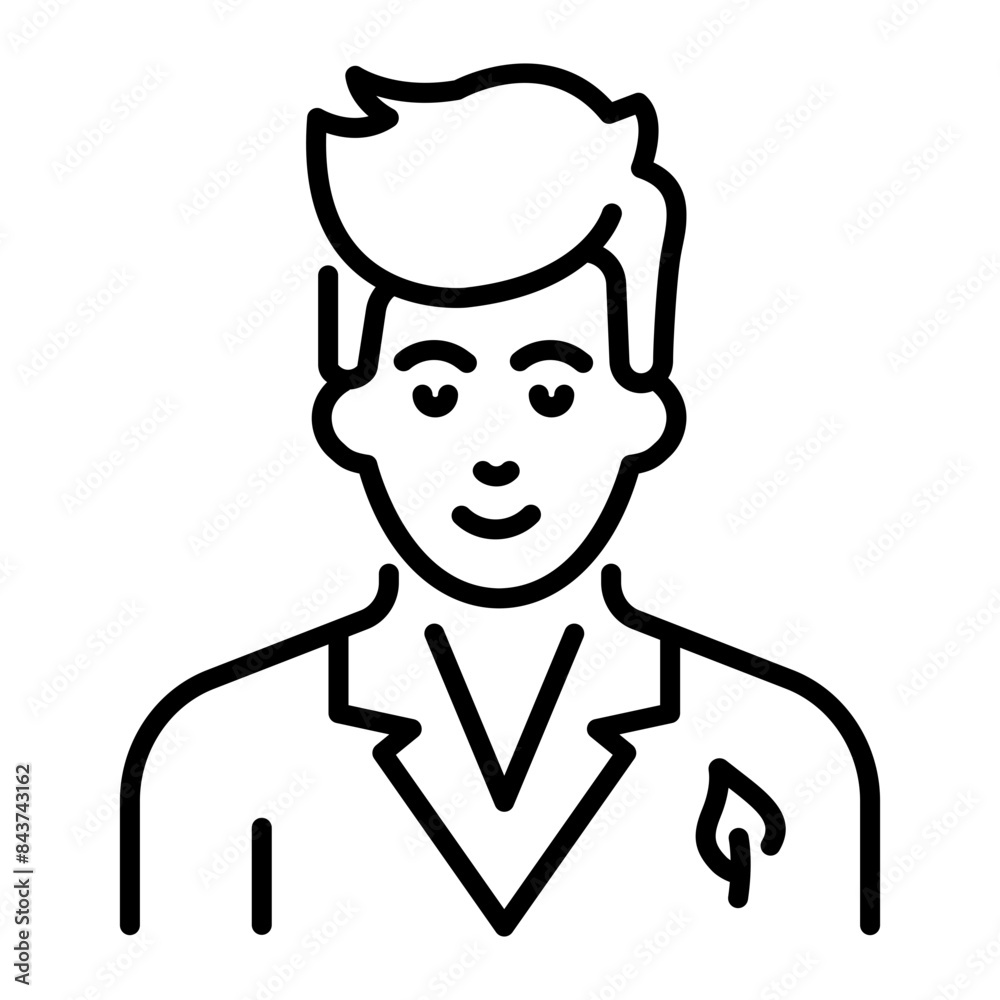 Ready to use linear icon of botanist Ready to use linear icon of botanist