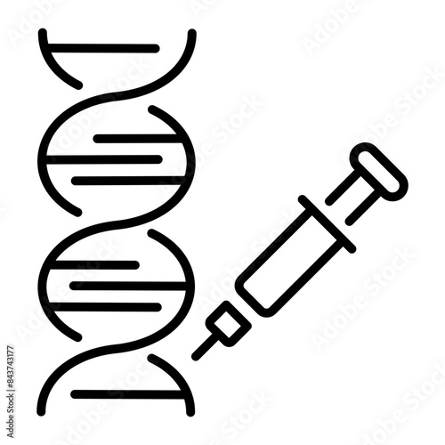 Latest outline icon of gene transformation
