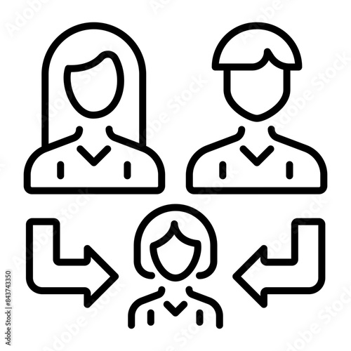 A customizable line icon of heredity