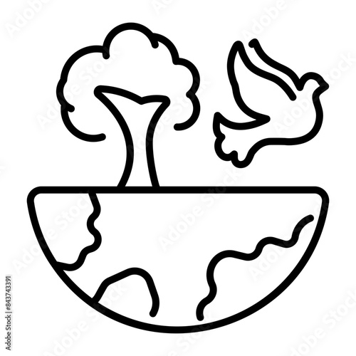Check out linear icon of biodiversity 
