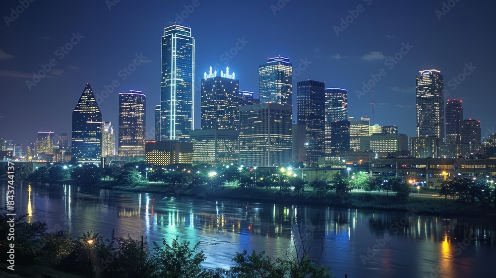 Obraz premium Generate an image showcasing the downtown skyline