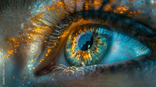 Generate an image showcasing the futuristic eye