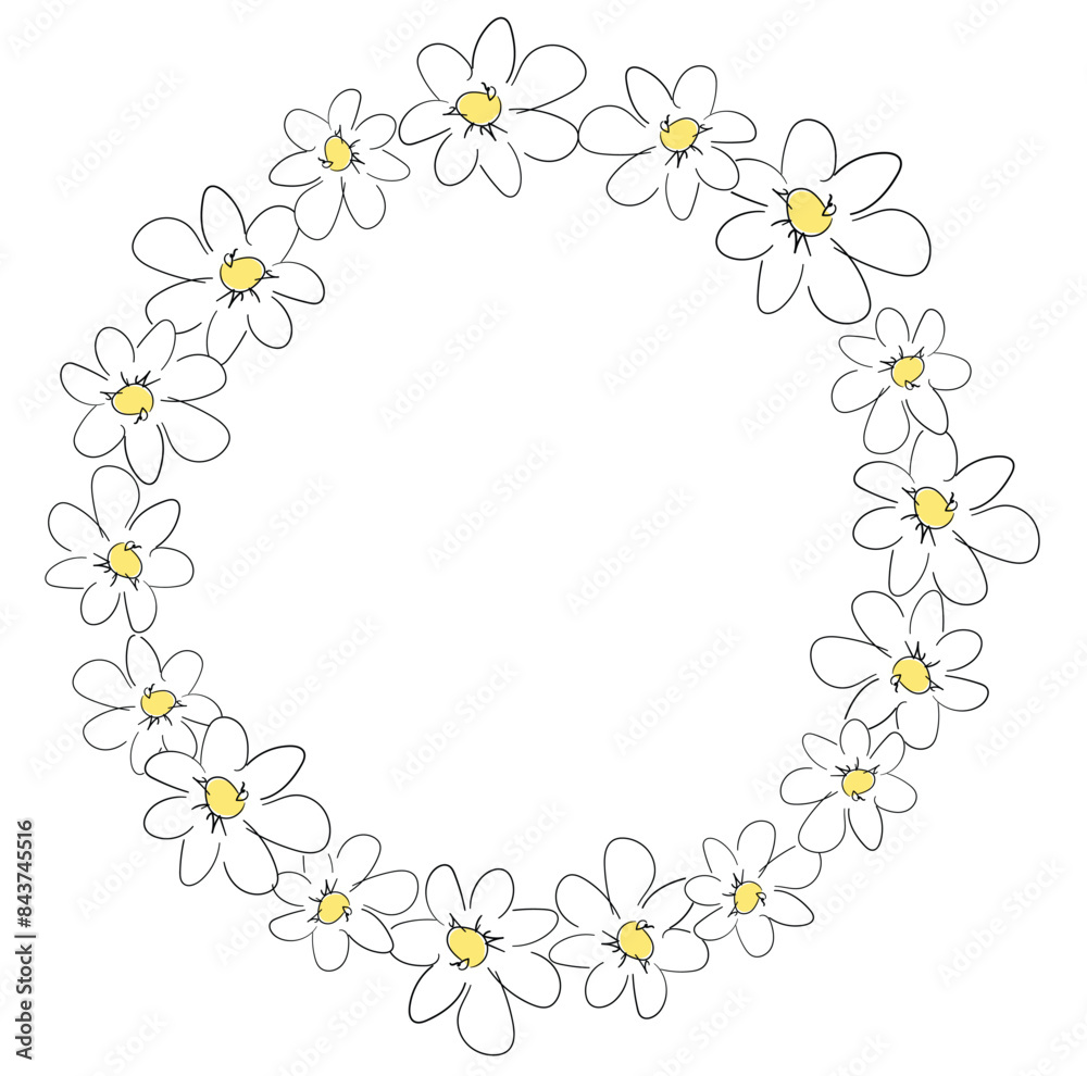 Hand Drawn Floral Frame, vector flowers and leaves, design templates. Hand Drawn Floral Frame, vector flowers and leaves, design templates.