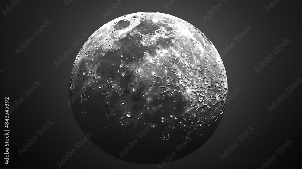 Obraz premium Moon, realistic, closeup