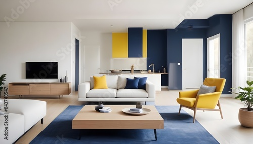 white and gold theme modern interior