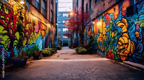 Colorful graffiti on the walls of New York City, USA. © Iman