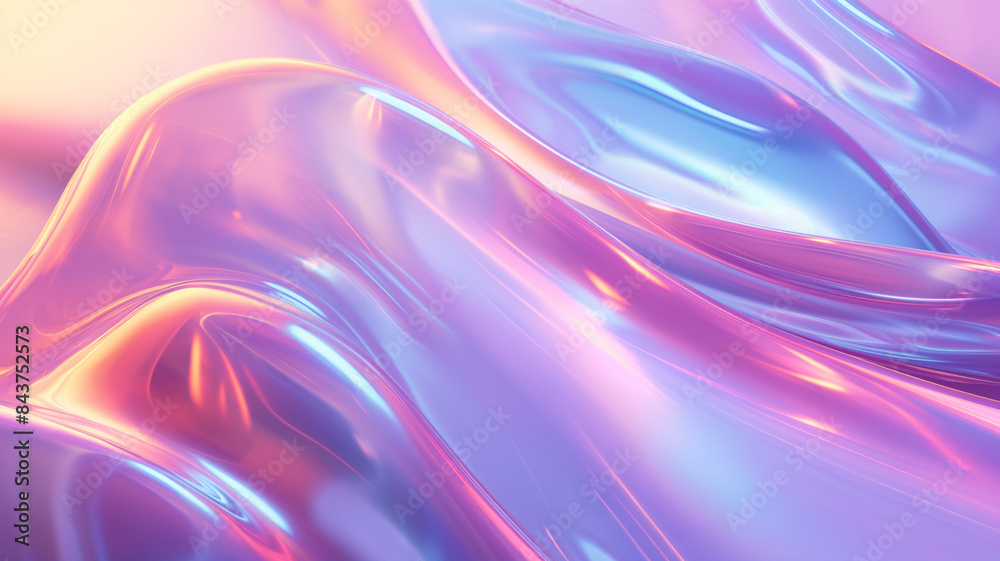 Abstract fluid iridescent holographic neon curved wave in motion colorful background 3d render. Gradient design element for backgrounds, banners, wallpapers, posters and covers. Abstract fluid iridescent holographic neon curved wave in motion colorful background 3d render. Gradient design element for backgrounds, banners, wallpapers, posters and covers.