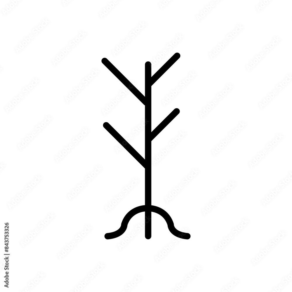 Coat Stand Icon for Home Furnishings, Clothing Racks, and Entryway Storage Illustrations Coat Stand Icon for Home Furnishings, Clothing Racks, and Entryway Storage Illustrations