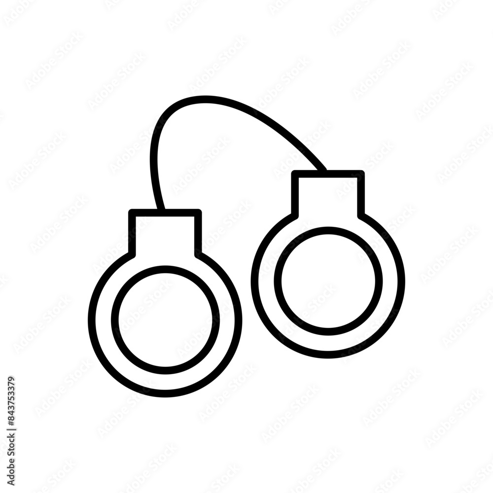 Handcuffs Icon for Law Enforcement, Security Measures, and Crime Prevention Graphics Handcuffs Icon for Law Enforcement, Security Measures, and Crime Prevention Graphics
