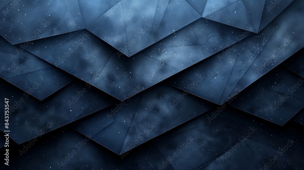 This image features a dark blue ambient abstract pattern with triangle shapes resembling a starry night This image features a dark blue ambient abstract pattern with triangle shapes resembling a starry night
