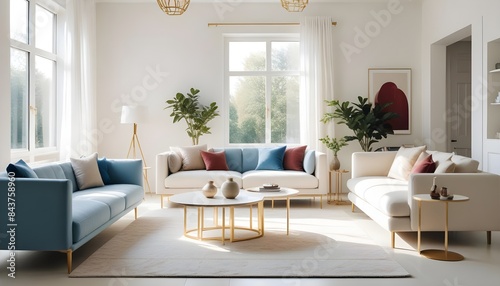 Wallpaper Mural white and gold theme modern interior Torontodigital.ca