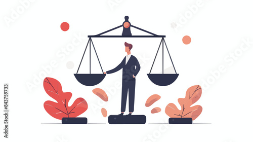 Comparison advantage and disadvantage, integrity or honest truth, pros and cons or measurement, judge or ethical, decision or balance concept