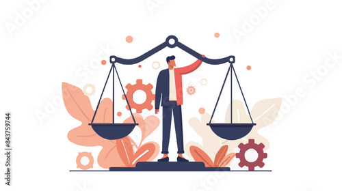 Comparison advantage and disadvantage, integrity or honest truth, pros and cons or measurement, judge or ethical, decision or balance concept