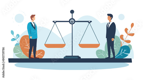 Comparison advantage and disadvantage, integrity or honest truth, pros and cons or measurement, judge or ethical, decision or balance concept