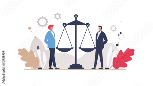 Comparison advantage and disadvantage, integrity or honest truth, pros and cons or measurement, judge or ethical, decision or balance concept