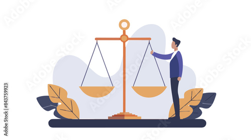 Comparison advantage and disadvantage, integrity or honest truth, pros and cons or measurement, judge or ethical, decision or balance concept