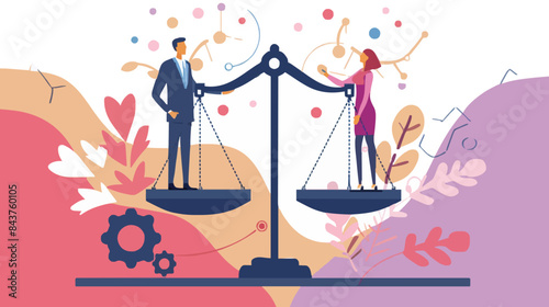 Comparison advantage and disadvantage, integrity or honest truth, pros and cons or measurement, judge or ethical, decision or balance concept