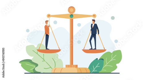 Comparison advantage and disadvantage, integrity or honest truth, pros and cons or measurement, judge or ethical, decision or balance concept