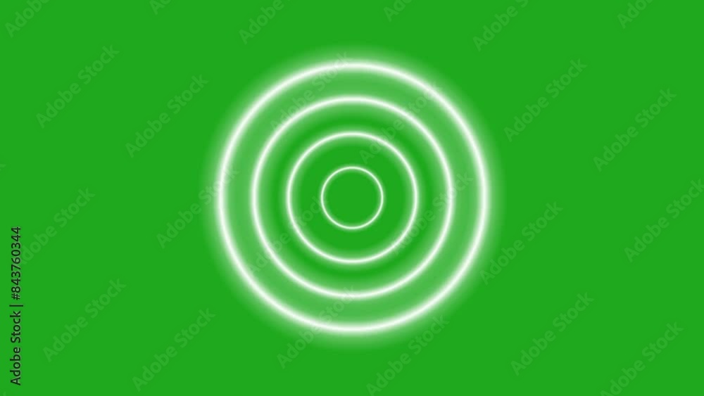 Formation of circular wave vibrations on green screen background Formation of circular wave vibrations on green screen background