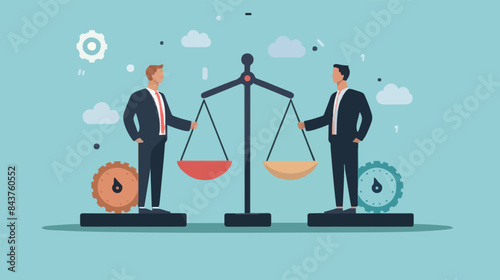 Comparison advantage and disadvantage, integrity or honest truth, pros and cons or measurement, judge or ethical, decision or balance concept