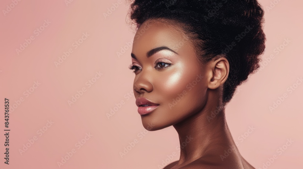 Close-Up Portrait of Woman with Delicate Natural Makeup and Soft Light Enhancing Facial Features Close-Up Portrait of Woman with Delicate Natural Makeup and Soft Light Enhancing Facial Features