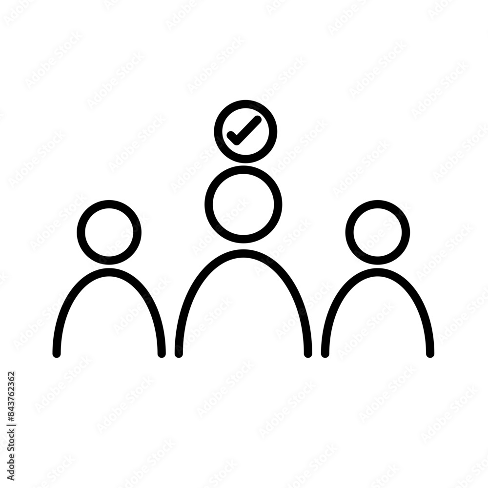 Obraz premium Candidate Icon for Job Applications, Recruitment Services, and Human Resources Graphics