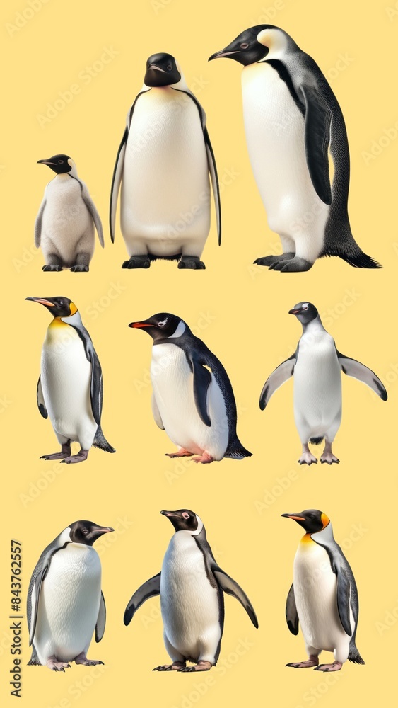 Naklejka premium Penguin animal element set