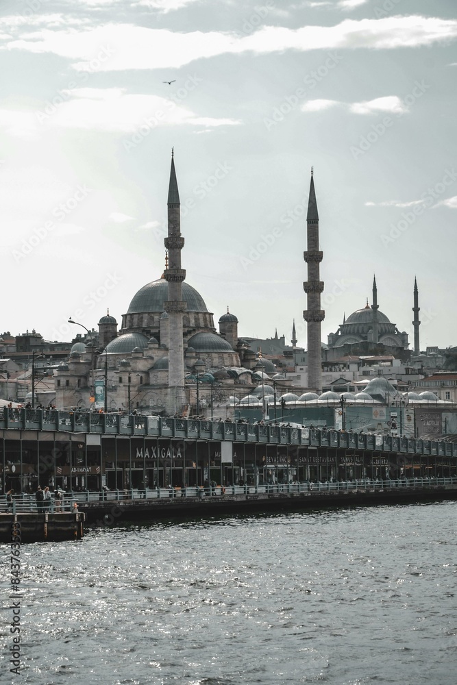 Naklejka premium blue mosque city