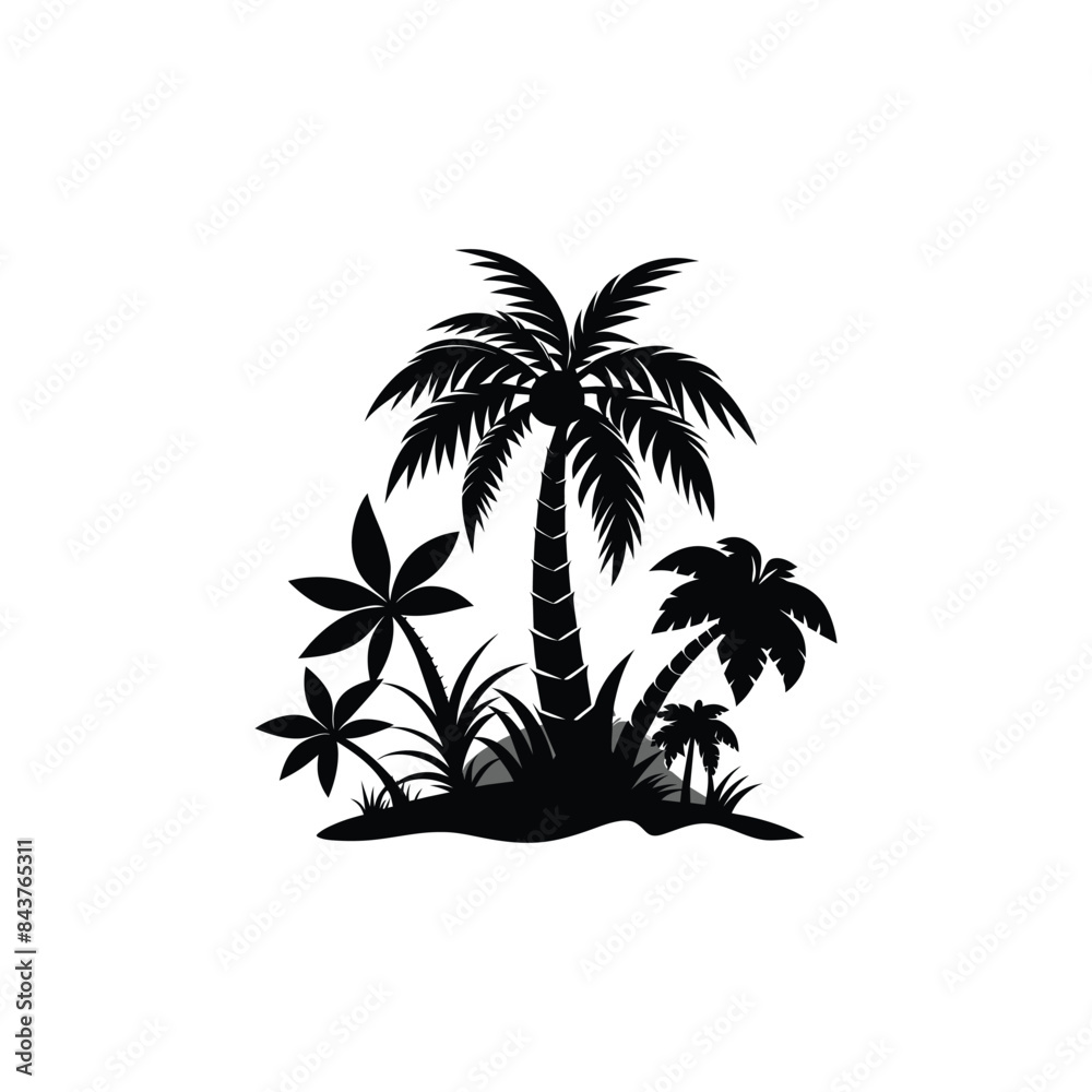 Fototapeta premium palm tree silhouette