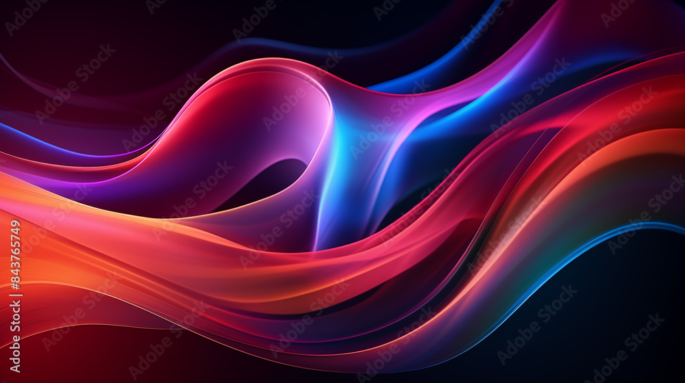 Colorful Abstract Wave Art Background Colorful Abstract Wave Art Background