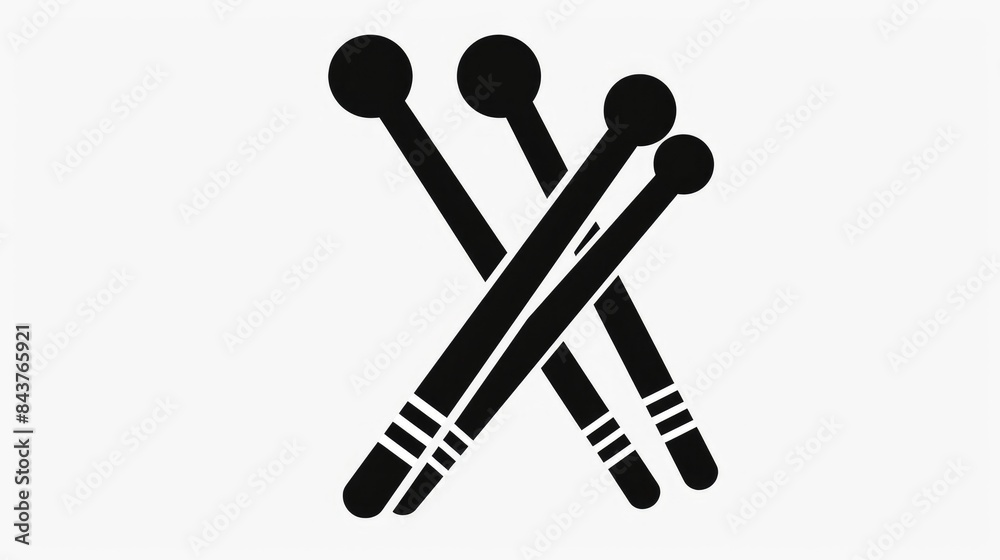 High quality black style 2d icons of a drumstick icon or logo depicted as an isolated sign symbol illustration High quality black style 2d icons of a drumstick icon or logo depicted as an isolated sign symbol illustration